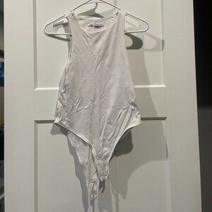 White Zara High Neck Bodysuit